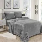 Plazatex Kansas Wrinkle Resistant Ultra Soft Solid Bed Sheet Light Grey