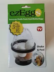 ezEggs - Hard Boiled Egg Peeler 3 Egg Peeler - As Seen On TV - New 2020! EZ EGGS
