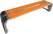 Outdoor Park Bench Stainless Steel Outdoor Bench Residential Park Square Seat Wooden Patio Garden Bench