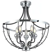 Rosa 5L Ceiling CTC Flush Lights Chrome Black | Marden Designer