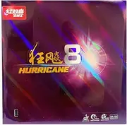 BestParts DHS Hurricane 8 Table Tennis Rubber Sheet Ping Pong Rubber Sponge Thickness 2.2mm,Hardness 39 Degree,Red or Black