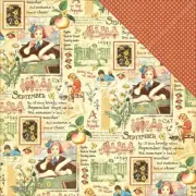 Graphic 45 Children's Hour Collection School Autumn 12 x 12 September Cardstock