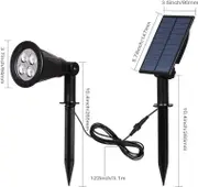 Outdoor Solar Lights, 4 LED, Waterproof, Dark Sensing, Auto On/Off, 180° Adjustable, Security Night Lamp, Tree Patio Yard