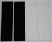 1" x 4" - 2 BLACK & 2 CLEAR BULLSEYE THIN GLASS STRIPS 90 COE COMPATIBLE FUSION