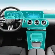 Kaecad Car Interior Film Dashboard Piano Board Shift Center Console Anti-Scratch Transparent TPU Protection Film,for Mercedes Benz Class-A W177 2024 (Style E for LHD)