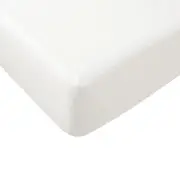 Essentially Home Living Polyester Cotton Fitted Sheet 33cm Wall Double Ivory