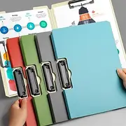A4 File Folder Clipboard Writing Pad Memo Clip Board Double Clips Test Paper Storage Organizer Portable Pad School Supplies Offi