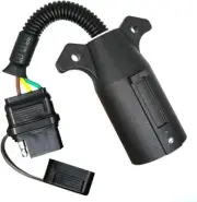 Universal 7-Way Blade to 4-Way Flat Trailer Connector Single-Function Wiring