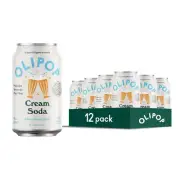 OLIPOP Prebiotic Soda Pop, Cream Soda, a New Kind of Soda Packed with Prebiotics