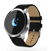 Color Round Screen Blood Oxygen Pressure Heart Rate Long Standby Smart Watch SILVER COLOR