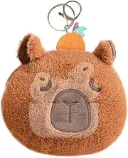[Generic] Capybara Coin Purse Keychain - Cute Funny Capybara Soft Plush Purse - Small Coin Bag, Adorable Capybara Keychain Key Ring Holder Clip, Hand Bag Coin for Women Girls Teens