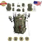 Fishing Tackle Bag - Premium 900D Backpack with Rod Holders & Tool Access
