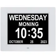 [2024 Newest] 8 Inch Extra Large Calendar Day Date Time Clock with Non-Abbrev...