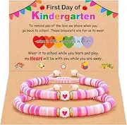 [UPROMI] First Day of Kindergarten/Preschool Gift, Back to School Bracelet Mommy and Me First Day of School Gifts