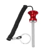 Weight Stack Pin, 0.3 x 3.1 Inch Weight Gym Pin with Pull Rope (Red)