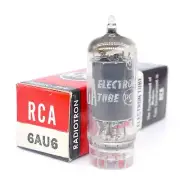 One RCA 6AU6 Tube NOS NIB Black Plate D Getter GM[%] 125 EM[%]: 123 AMPLITREX
