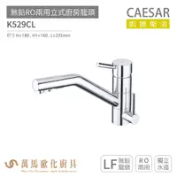 在飛比找蝦皮商城優惠-CAESAR 凱撒衛浴 K529CL 無鉛RO兩用立式廚房龍