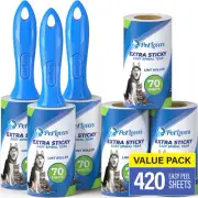 Blue Lint Roller 6 Pack Extra Sticky Pet Hair Dust Lint Remover With Refills