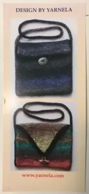 2 Purse Pattern + 2 Noro Silk Garden skeins Yarn Wool Mohair Silk - #252 #213