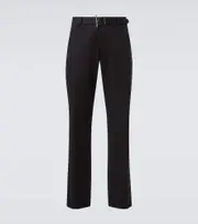 [McQueen] McQueen Cotton-blend straight pants UK 32 black