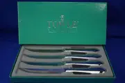 Towle Stainless (4) Non-Serated Steak Knives, 9 1/8" BNIB