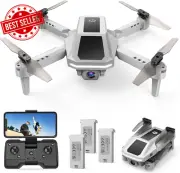 Mini Drone 1080P HD Camera RC Quadcopter w/3 Batteries Voice Control Toy Gift