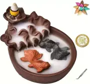 5.7" Backflow Incense Burner Waterfall Incense Burner Two Fish Incense Holder