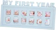 TOYANDONA Handprint Mud Photo Frame First Year Keepsake Photo Frame Newborn Photo Frame Collage Picture Frames 12 Months Photo Frame Photo Frame Blue