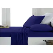 175GSM Luxury Egyptian Cotton Flannel / Flannelette Sheet Set Dark Navy All Bed Sizes King