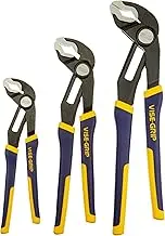 IRWIN Tools VISE-GRIP GrooveLock Pliers, V-Jaw, 3-Piece Set (2078710)