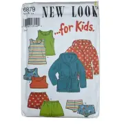 New Look Sewing Pattern 6879 Coat Jacket Shirt Shorts Size 3-8 UNCUT