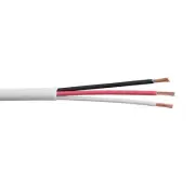 1000' 18 AWG 3 Conductor Unshielded Plenum CMP Security Alarm Cable White 300V