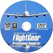 FlightGear Flight Simulator 2022 X Flight Sim Plane & Helicopter Including 600+ Aircraft DVD CD Disc Standard Edition Compatible with Microsoft Windows 11 10 8.1 8 7 Vista PC & Mac OS