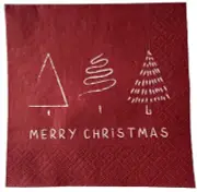 TWO INDIVIDUAL NAPKINS Decoupage Paper-Cocktail-Christmas