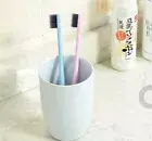 Environmental Portable Wheat Straw Handle Bamboo Charcoal Toothbrush_6 pcs_Blue