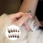 24 PCS Pearl Wear Manicure Patch False Nails Wearable Long Paragraph Nail Patch