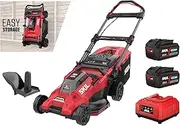 [Skil] PWRCore 20V Brushless Lawn Mower Kit with 2x5Ah Battery, Dual Charger, Multching Plug, Grass Bag