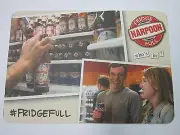 Beer Coaster ~*~ HARPOON Brewery Fridge Full of IPA ~ Who's In? ~ MASSACHUSETTS