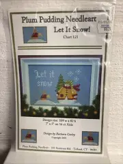 Plum Pudding Needleart Cross Stitch Pattern LET IT SNOW Chart 121