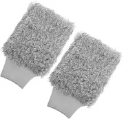 FELTECHELECTR Car Wash Mitts Quick Absorption Large Size Cleaning Gloves for Car and Home Dual Sided Mittens for Windshield