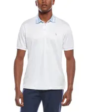TailorByrd Floral Jacquard Collar Pique Polo Shirt
