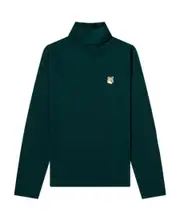 roll-neck wool jumper S Green
