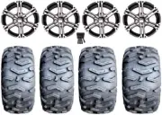 ITP SS212 14" Wheels Machined 26" MotoForce Tires Kawasaki Mule Pro FXT KRX
