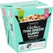 Woolworths Thai Green Chicken Curry With Jasmine Rice 350g
