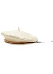 Eugenia Kim Carter Leather Beret - Off White ONE SIZE