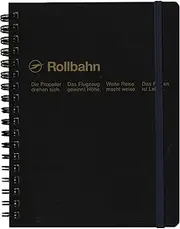 Delfonics Rollbahn Grid Spiral Bound Notebook, Large, Black