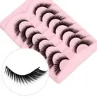 Wispy Spiky Fox Eye False Eyelashes Cat Eye Lashes Clear Band Manga Lashes