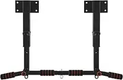 Adjustable Wall-Mount Pull-Up Bar for Doorways - Sturdy Steel Design with 3 Height Settings, Non-Slip Foam Grip, and Dual Hanging Rings for Versatile Workouts