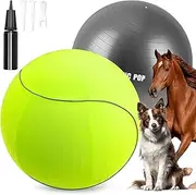 ANC POP Herding Ball for Dogs & Horses - 20" with Cover Large Green Ball with Pump