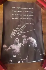 Canvas Poster 11 3/4” X 8” Mike Tyson inspirational